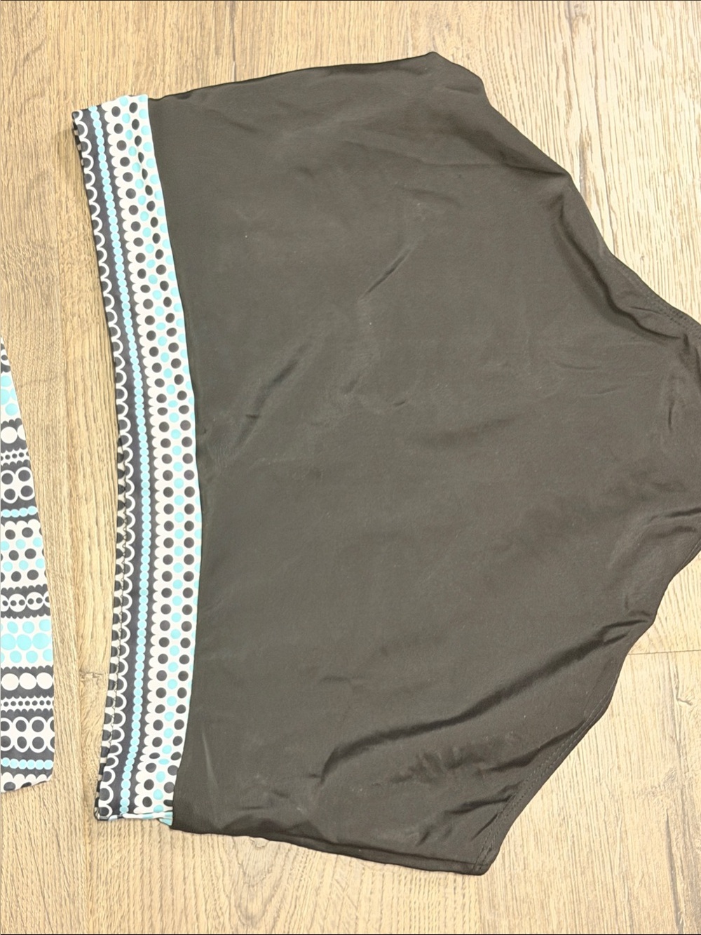 Striped Aqua & Black Two-Piece Swim Set - Picture 4 of 6
